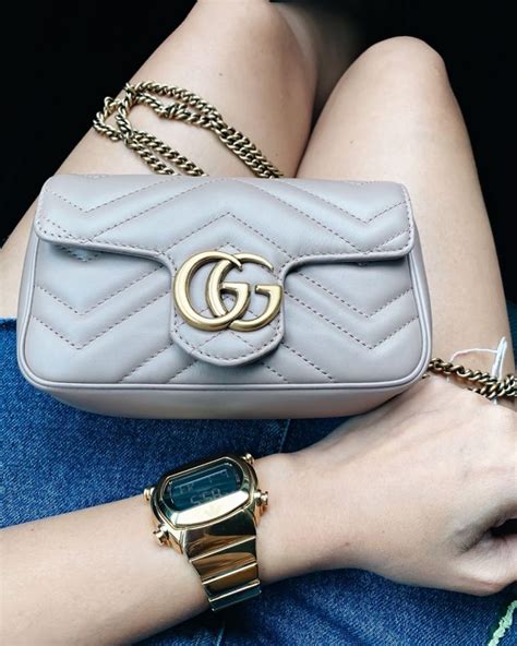 gucci marmont mini street style|Gucci Marmont mini bag wallet.